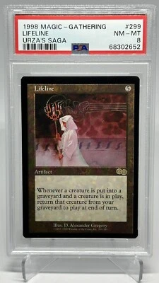 MTG Urza's Saga 1998 Lifeline PSA GRADED 8 NM-MINT Silver Age RESERVED LIST - Image 1 of 2