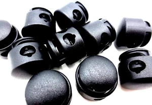 Spring Loaded 2 Hole Draw String Slide Lock fits up to 7/32" Thick Cord PREMIUM - Picture 1 of 12