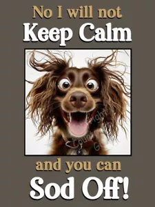 Cocker Sprocker Springer Spaniel Dog Funny Flexible Fridge Magnet Keep Calm Gift - Picture 1 of 1