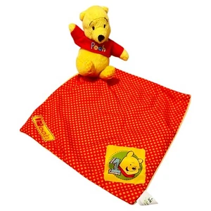 Playgro Disney Baby Winnie the Pooh security blanket Comforter - Red White Dots - Picture 1 of 8