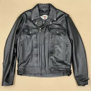 Harley Davidson Herren XL Echtleder belüftet Motorrad Bikerjacke - Bild 1 von 5