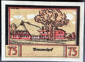 75 Pfennig Gemeinde Borstel Serienschein Gutschein Notgeld #15.05.a3.05* - Bild 1 von 2