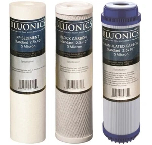 Bluonics Reverse Osmosis RO Under Sink Drinking Water Filter Cartridge Replaceme - Picture 1 of 2