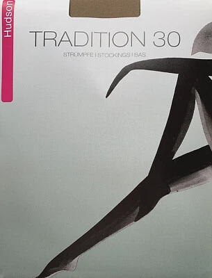 VINTAGE! Hudson TRADITION 30, Straps-Strümpfe / Stockings / Bas, 30 DEN - Bild 1 von 2