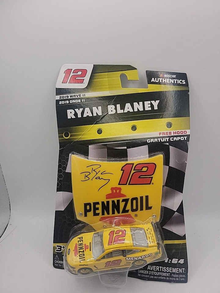 Novo -RYAN BLANEY 1/64 2019 NASCAR AUTHENTICS, #12, PENNZOIL, WAVE 11, CARRO RARO! - Imagem 1 de 1