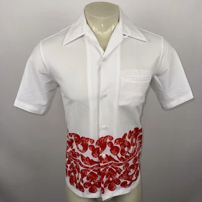 Vtg Malihini Shirt Loop Collar Polyester Hawaiian Hippie 60s 70s Mens Medium - Image 1 of 4