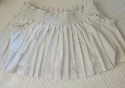 Saia de tênis Head feminina pequena branca plissada skort tênis golfe bolso pickleball - Imagem 1 de 4