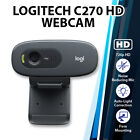 Logitech C270 Hd Webcam Widescreen Clip-On Noise-Reduction Laptop Desktop Cam