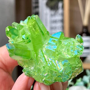 102G Colorido Fantasma Cuarzo Cristal Racimo Muestra Mineral Arco Iris Curativo - Imagen 1 de 19