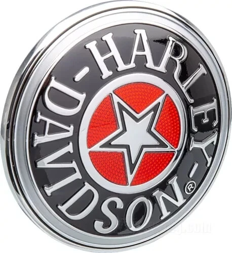 Harley softail dyna sportster road king H D gas fuel tank cap cover medallion - Image 1 of 1