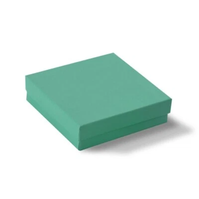 Teal Green Cotton Filled Gift Boxes Jewelry Cardboard Box Lots of 100~200~500 - Image 1 of 3