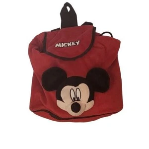 Disney Parks Backpack Plush Mickey Mouse Drawstring 3D Casual School Kidcore - Picture 1 of 7