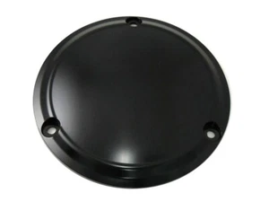 Matte Black 3-Hole Smooth Derby Cover for Harley Shovelhead Evolution 1970-98 - Picture 1 of 2