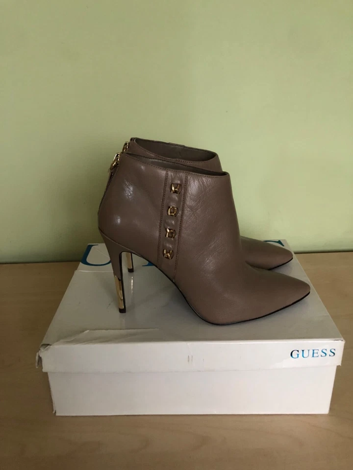Guess botas de cuero de tacón alto EU 39 UK 6 - Imagen 1 de 4