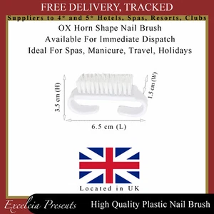 Nail Brush Plastic Premium Quality white manicure tool. Next day UK dispatch. - Picture 1 of 8