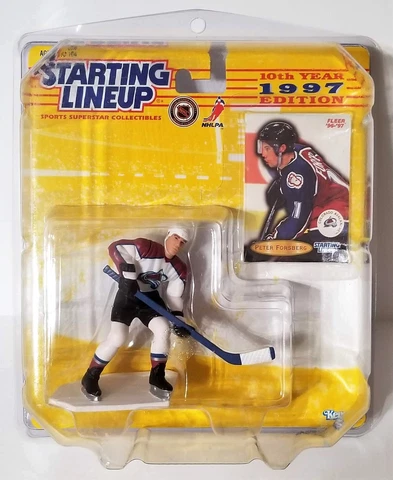 1997 Starting Lineup Peter Forsberg Colorado Avalanche SLU With Protective Case Cover
