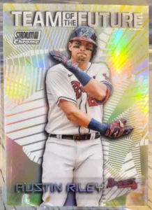 2022 Topps Stadium Club Chrome Team of The Future Austin Riley #TOF-9 Braves - Picture 1 of 2