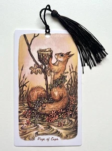 Página de Copas - Marcador Tarot Carta Oráculo - Curiosidad, Posibilidad y Buenas Noticias - Imagen 1 de 6