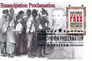 THEROME CACHET BY TOM PELUSO -FDC 2013 EMANCIPATION PROCLAMATION ON PHOTO PAPER - Picture 1 of 1