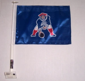 NEW ENGLAND PATRIOTS retro logo 11X14 CAR flag superior GENUINE NFL Licensed US - Picture 1 of 6