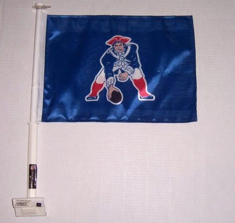 NEW ENGLAND PATRIOTS retro logo 11X14 CAR flag superior GENUINE NFL Licensed US Cover
