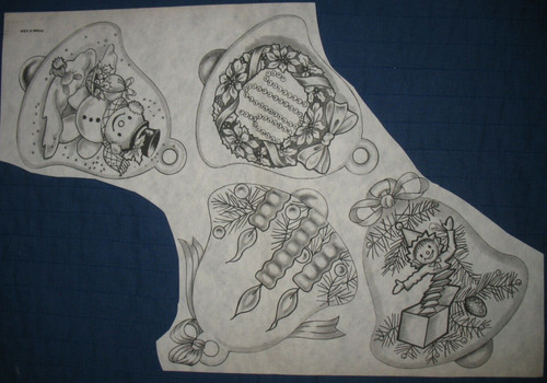 * TRI CHEM 7234 B CHRISTMAS BELL ORNEMENTS Picture to paint TRICHEM | eBay