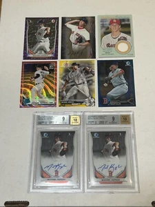 (8) Michael Kopech Rookie Auto Lot Dodgers Bowman Chrome Topps Game Used BGS 9 - Picture 1 of 8