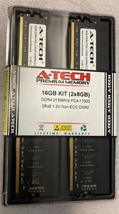 A-Tech 16GB DDR4 2133MHz PC4-17000 kit (2x8GB) Premium Memory, Desktop, New - Picture 1 of 8