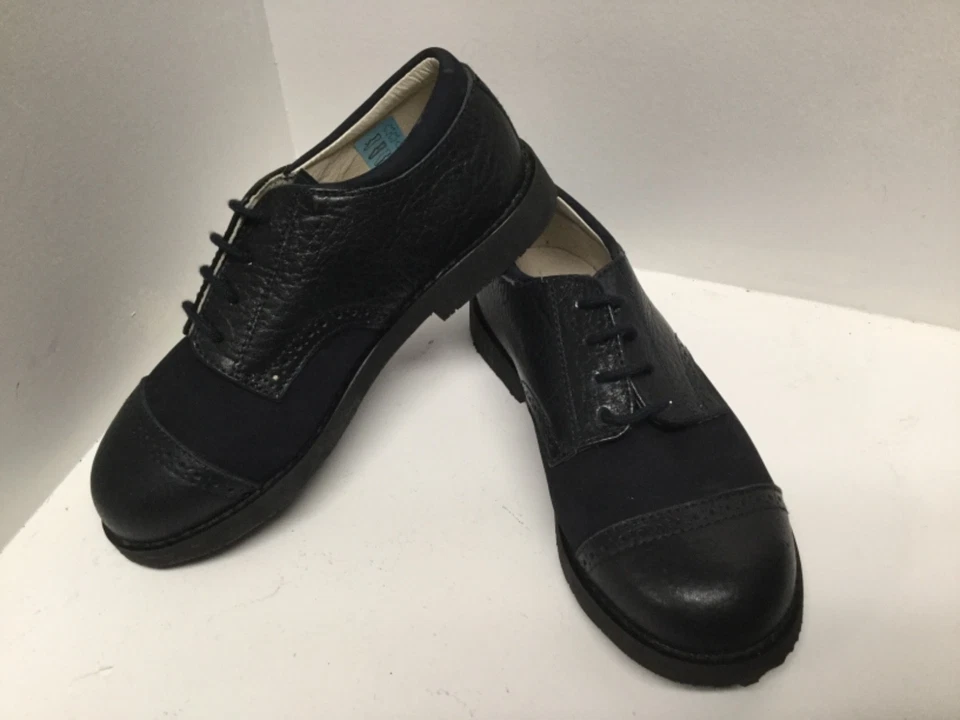Boy Shoes Toddler Size 13 Black Wingtips Baby Iris De Osu F38 - Image 1 of 4