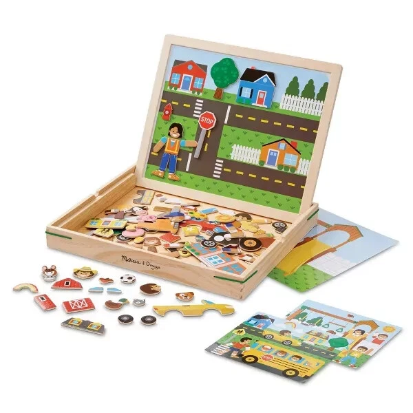 Juego de imágenes a juego de madera magnético Melissa & Doug con 119 imanes y escena Foto 1 de 1