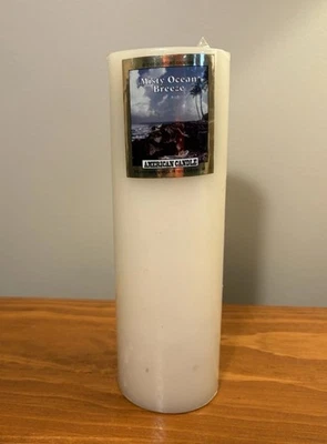 American Candle Pillar Candle, 2.85 X 9”  Misty Ocean Breeze, Sealed Super Scent - Image 1 of 4