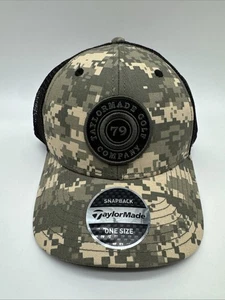 Taylormade Golf Company Patch Mens Camo Trucker SnapBack Hat OSFA  - Picture 1 of 9