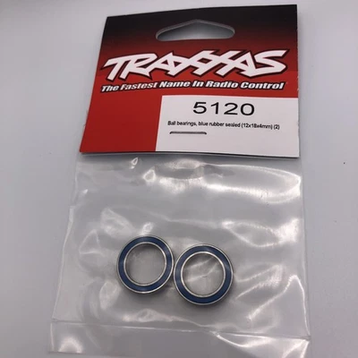 Traxxas 5120 Ball Bearings Blue Rubber Sealed 12x18x4mm QTY 2 - Image 1 of 4