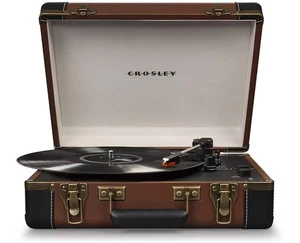 NUEVO en Caja Crosley Bluetooth Executive Deluxe USB Portátil Tocadiscos CR6019D-BR - Imagen 1 de 12