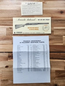 Stoeger Arms Corp. FRANCHI Falconet Over & Under Shotguns Manual - Picture 1 of 5