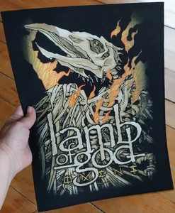 Large lamb of god OMENS Licensed Woven Sew On Battle Jacket BACK Patch - Picture 1 of 9
