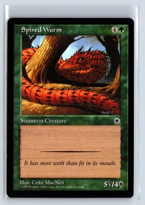SPINED WURM – MTG Magic the Gathering Card – Portal – Common - Image 1 of 4