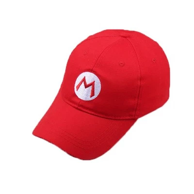 Quality Mario Baseball Cap Super Mario Bros Costume Hat For All Sizes** - Image 1 of 4