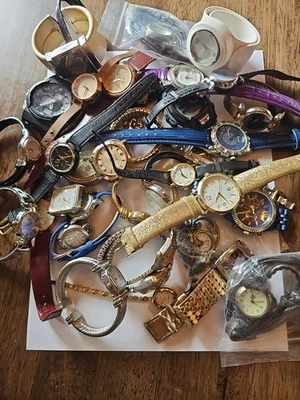 38 Watch Mixed Lot -  (Various Brands) Some Work - Parts Crafts  - Image 1 of 4
