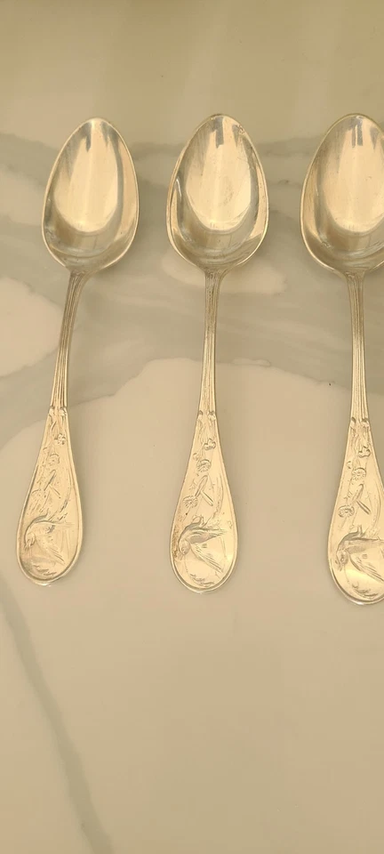 Colher de sopa tigela redonda prata esterlina Tiffany & Co. Audubon, também conhecida como colher Gumbo - Imagem 1 de 1