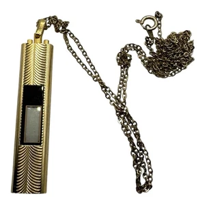Vintage Gold-Tone Digital Watch Pendant Necklace – 2” Retro Timepiece Untested - Foto 1 di 7