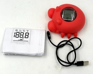 Rosa Krabbe Baby Badethermometer - Bild 1 von 3
