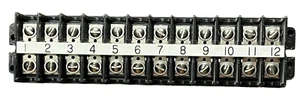 Magnum TERMINAL STRIPS DOUBLE ROW Set of 2 12 POSITION BLACK Electrical - Picture 1 of 7