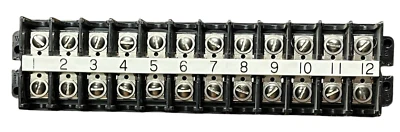 Magnum 12 POSITION BLACK Electrical DOUBLE ROW TERMINAL STRIPS Set of 2   - Image 1 of 4