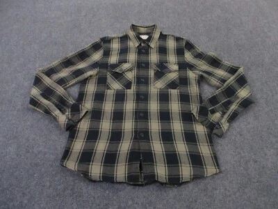 Nudie Jeans Shirt Mens S Black Brown Plaid Relaxed Flannel Work Outdoors Country - image 1 of 4