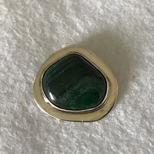 Vintage Sterling Silver 925 Malachite Pendant 8.99grams - Picture 1 of 7