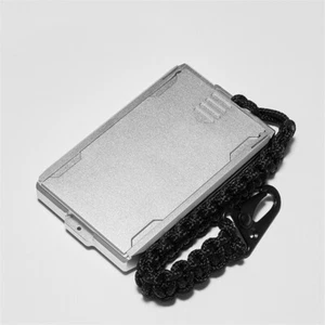 Paquete de tarjetas cápsula billetera de aleación de aluminio caja de almacenamiento de metal originalidad antirrobo - Imagen 1 de 10