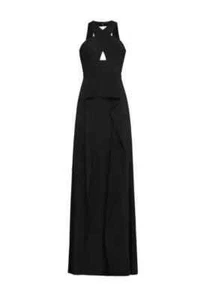 BCBG MAX AZRIA NWT $368 Bryleigh Criss Cross Ruffle Maxi Evening Dress Size 8 - Picture 1 of 7