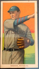 Genuine t206 Nick Maddox Pittsburgh baseball card in absolutely awesome conditio