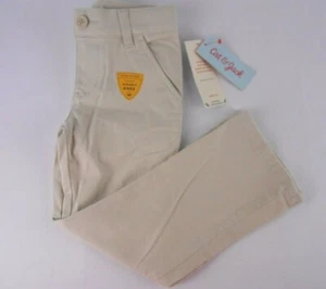 Boys Uniform Chino Pants Size 4 Tough Cotton Knee Stretch Oyster - Picture 1 of 5